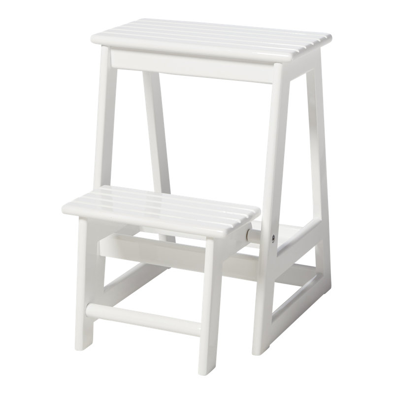 Illman 2 - Step Wood Step Stool, White