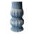 Stoneware Decorative Vase With Sculptural Ridged Textured Form-1836542067