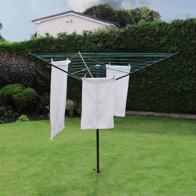 Plastic Rotary / Umbrella Clothesline, 131.5cm H x 12cm W x 11.5cm D