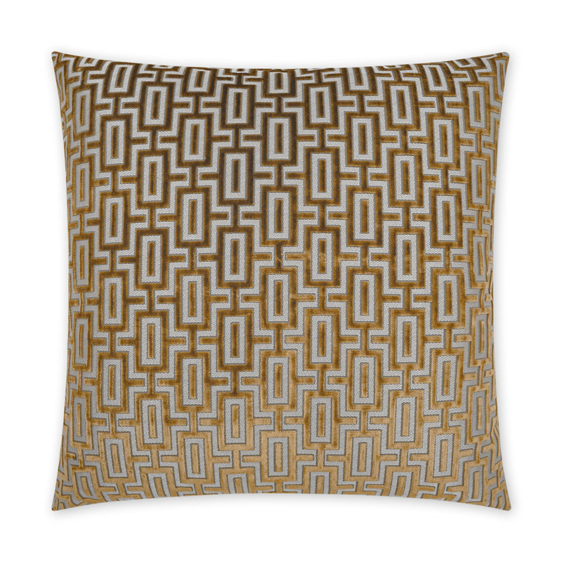 Bergman Geometric Throw Pillow, Topaz, Square 22"