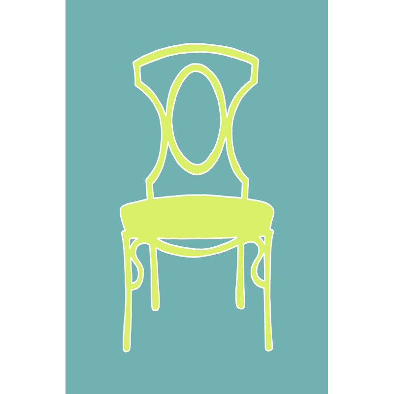 Chaise graphique I, H 18 po x l 12 po