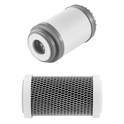 RV Water Filter Replacement Cartridge, 5-Micron Dual Stage Premium RV Water Filtration Replacement Cartridge for 2.5" x 5" Filter Housing, Reduces Sediment, Particles, Chlorine, Odors