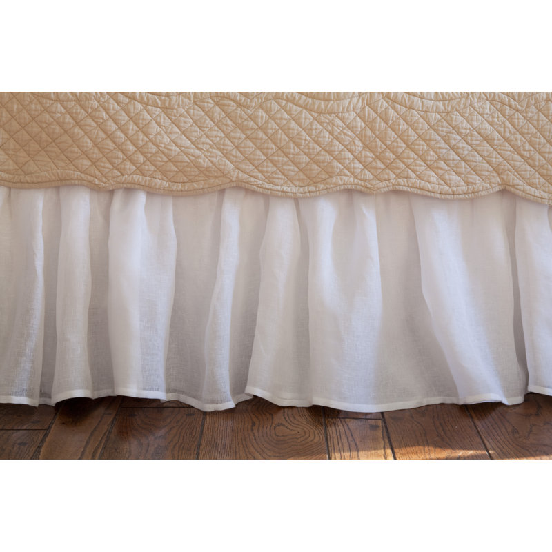 Voile 18" Bed Skirt, White, Full