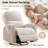 32" W Modern Upholstered Swivel Rocker Glider Nursery Recliner with Adjustable Headrest, Lumbar Support -342579047