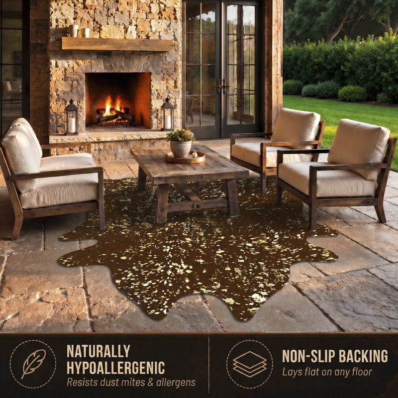 Houchin Cowhide Animal Print Indoor Rug