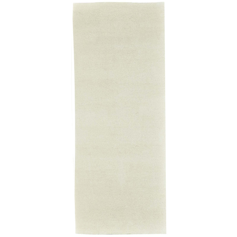 Arboga Hand Knotted Wool White Rug, Runner 70 x 240 cm