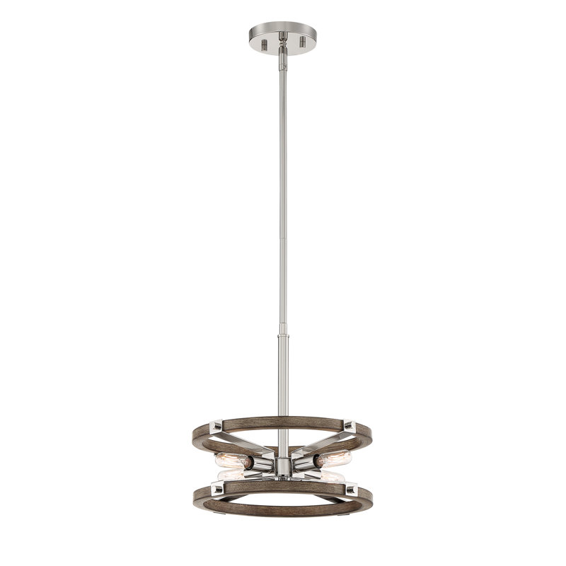 Andrew 4 - Light Polished Nickel Unique/Statement Pendant