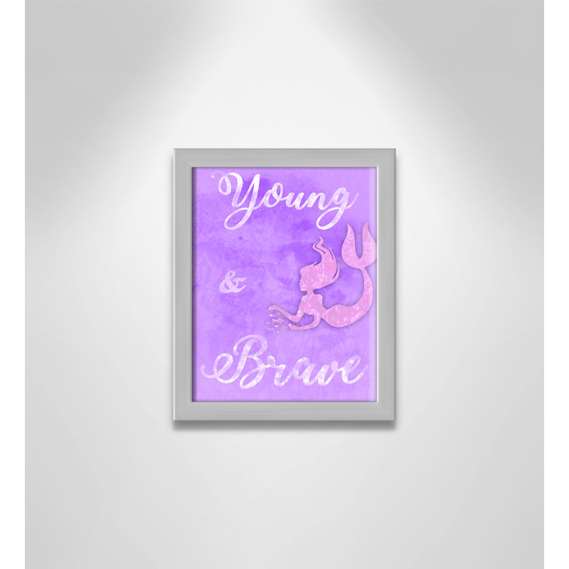 Adhésif décoratif Brave Mermaids, H 10 po x l 8 po x P 1,18 po, Encadré de boîte argent