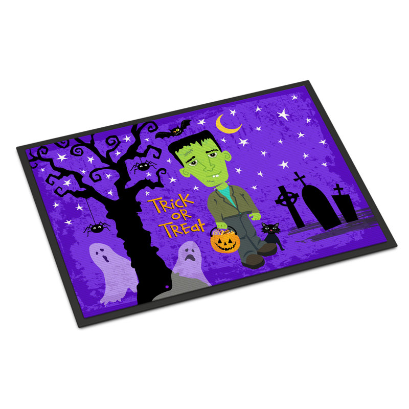 Tapis de porte d’intérieur anti-dérapant Eila, Rectangle 1 pi 6 po x 2 pi 3 po