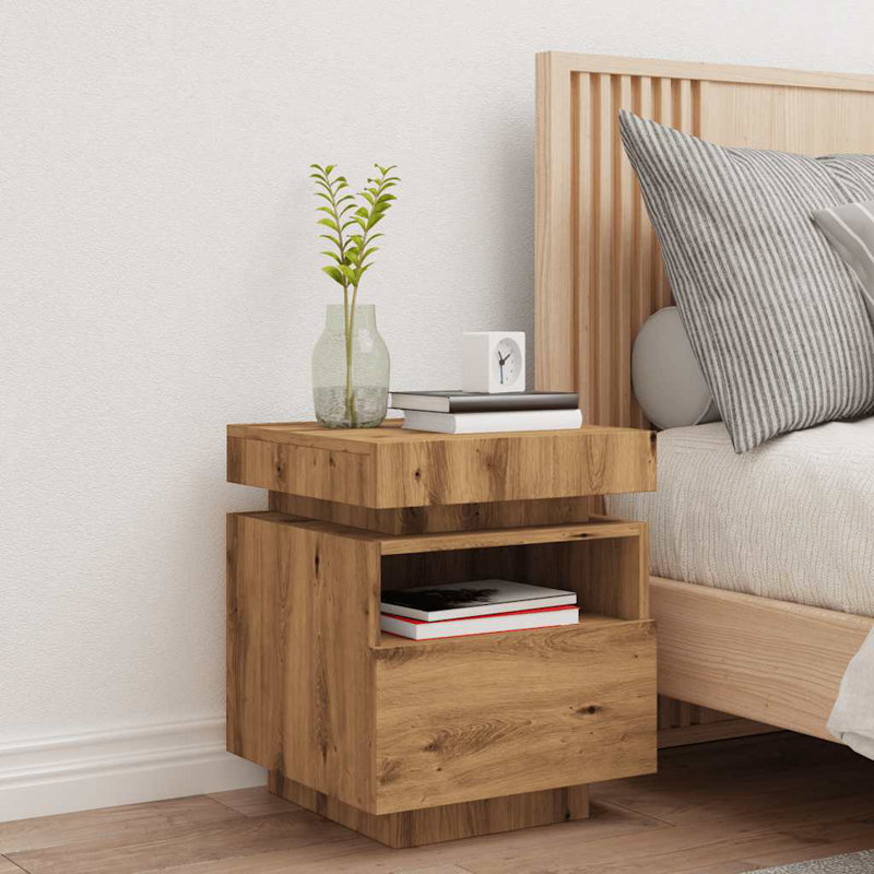 Demetra 40cm W Manufactured Wood Bedside Table