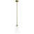 Polished Brass Rod/White Glass Shade