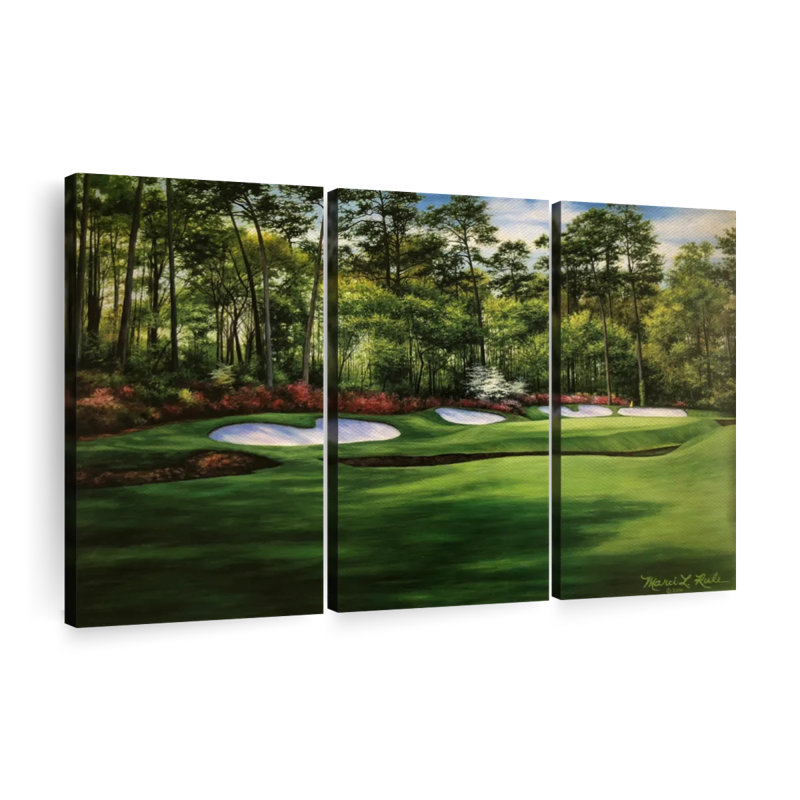 «Augusta National 13th Hole I», reproduction d'art sur toile, H 36 po x l 57 po x P 1,25 po
