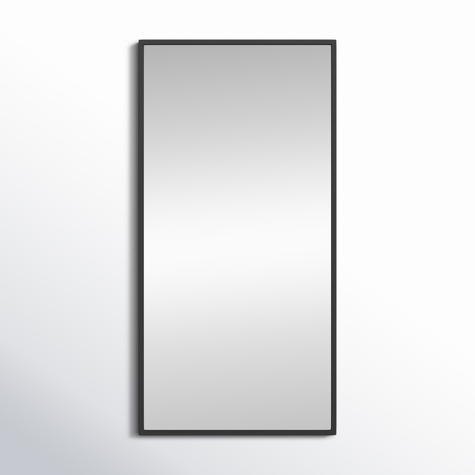 Sabine Metal Rectangle Wall Mirror, 36" x 18", Black