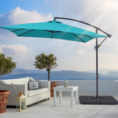 Lynch 8.2x8.2' Square Cantilever Umbrella with Base