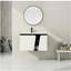 Meuble-lavabo mural flottant simple 32 po avec portes à fermeture en douceur