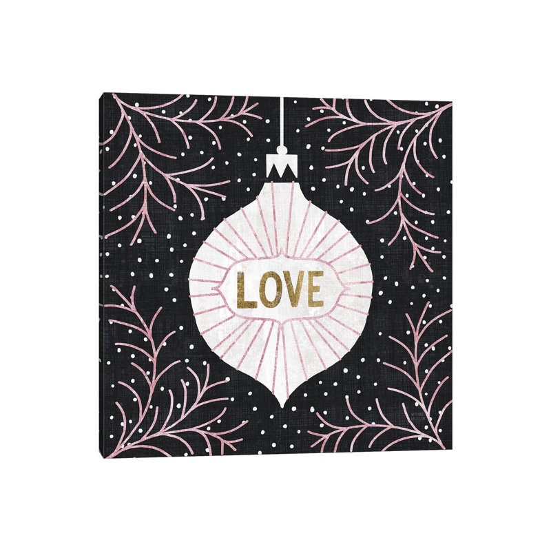 Jolly Holiday Ornaments Love Metallic by Michael Mullan - Wrapped Canvas Gallery-Wrapped Canvas Giclée