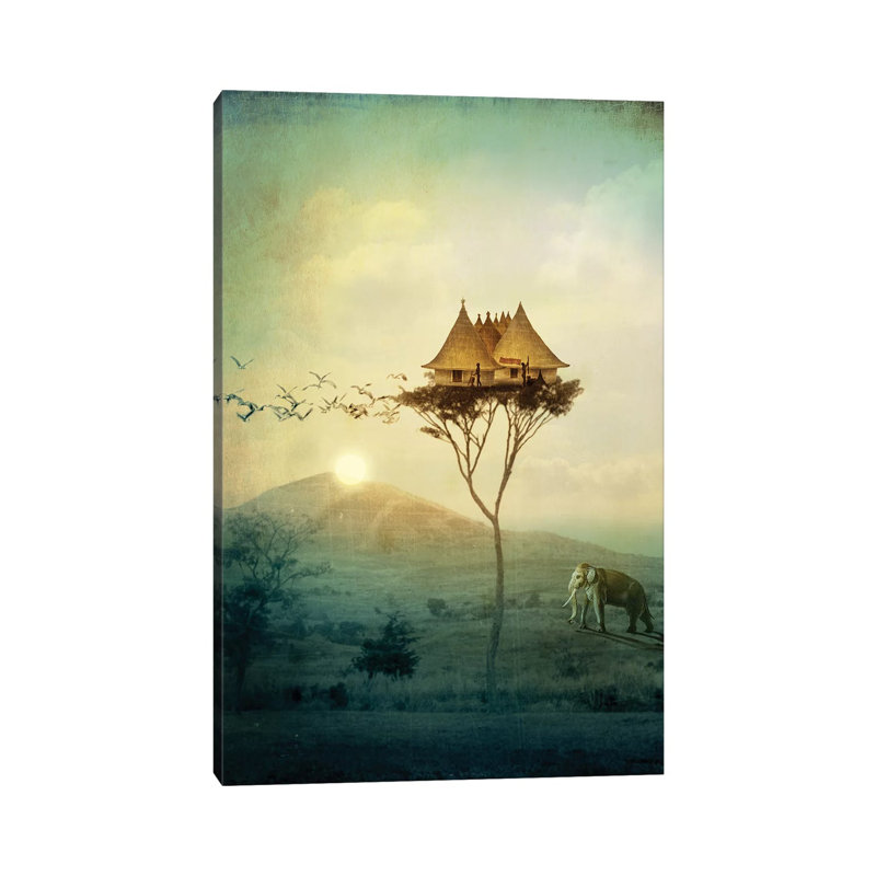 «Sunset» par Catrin Welz-Stein, Toile tendue, H 12 po x l 8 po x P 0,75 po