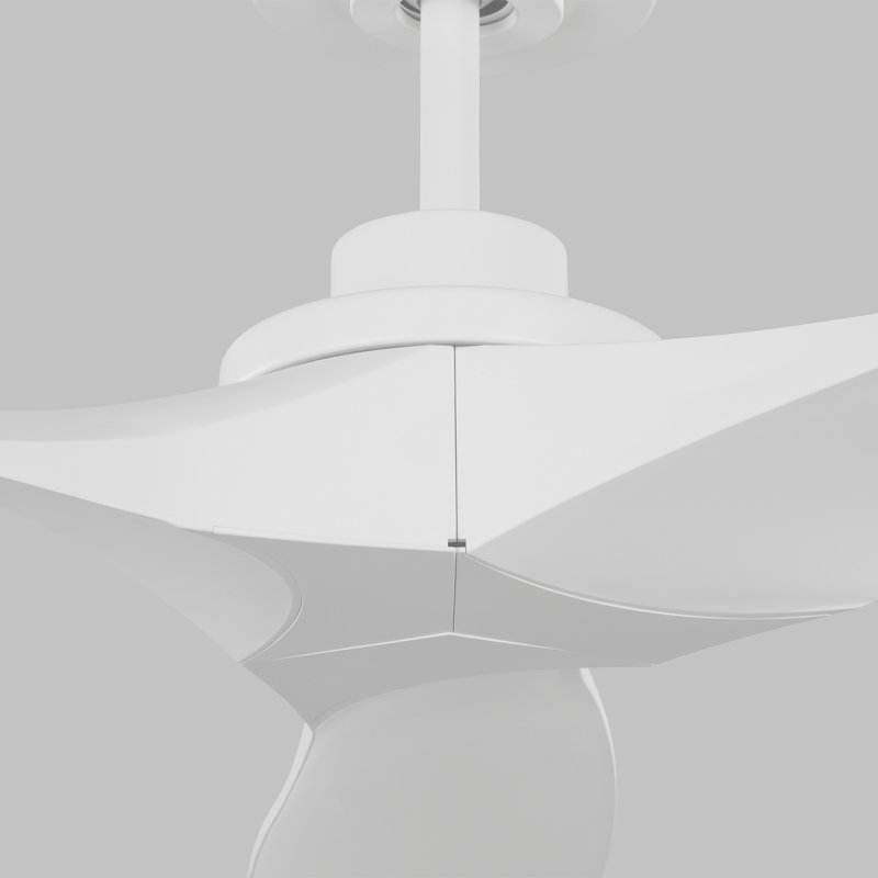 Smart Outdoor Ceiling Fan, 52", Matte White