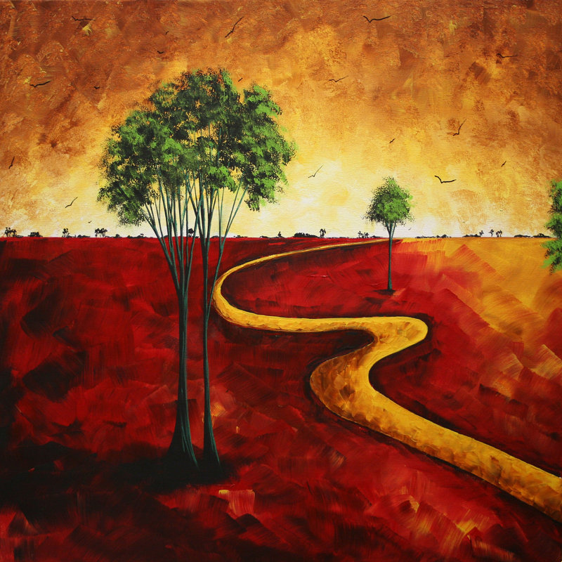 Madart Inc. Road To Nowhere 2, H 12 po x l 12 po, Non, Toile tendue
