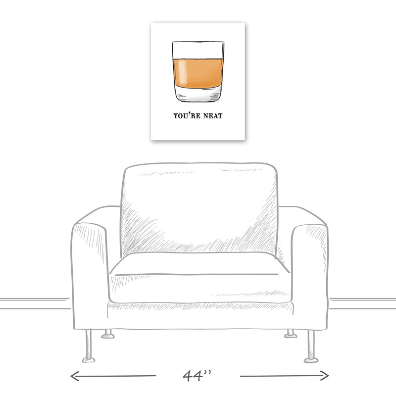 'You're Neat' Bourbon Graphic Art Print on Canvas