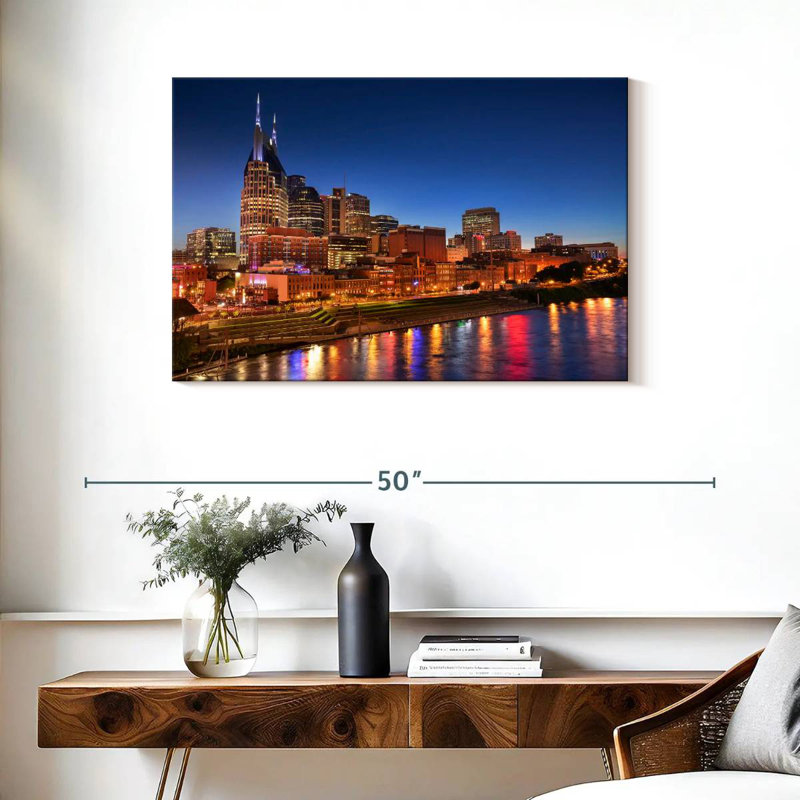 Lumières Sirci du centre-ville de Nashville, H 24 po x l 36 po