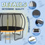 Trampoline d'extérieur 12 pi avec filet de sécurité intérieur, échelle et rembourrage en PVC (noir / orange)-112475066-112475067