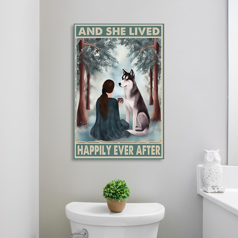 «Husky and She Lived Happily Ever After», impression sur toile tendue, L 24 po x H 36 po