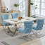 Chaise parsons rembourrée en velours capitonné Chary-216153790