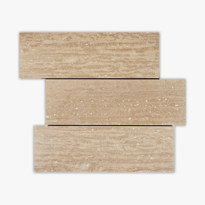 Ivory Brushed Naples Travertine Mosaic