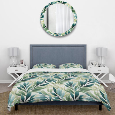 Leafy Tranquility Tropical Pattern I Duvet Cover