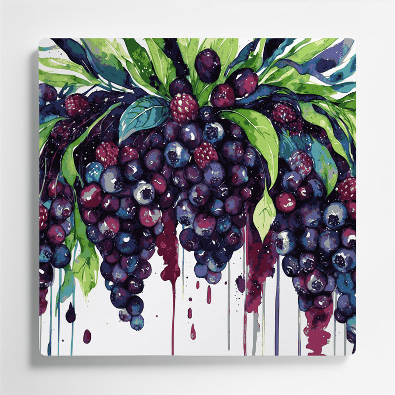 Art mural en métal «Fruit Acai Berry», H 32 po x l 32 po