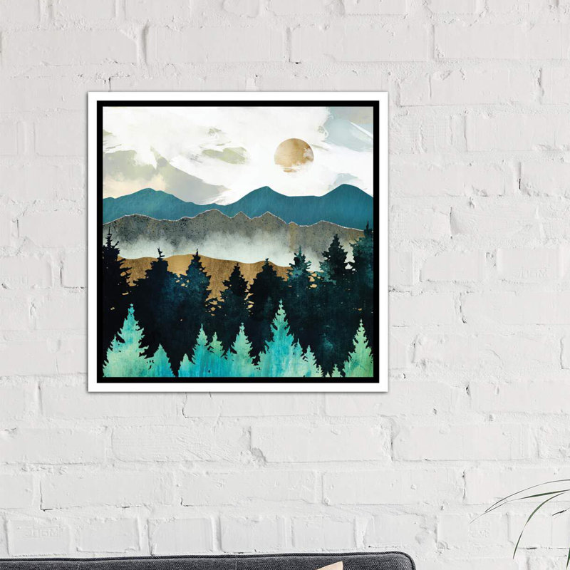 «Forest Mist» par Spaceécur Designs - impression, Toile blanche encadrée, H 18 po x l 18 po x 1,5 po