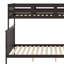 Lit superposé avec escalier de rangement et garde-corps-1135044270