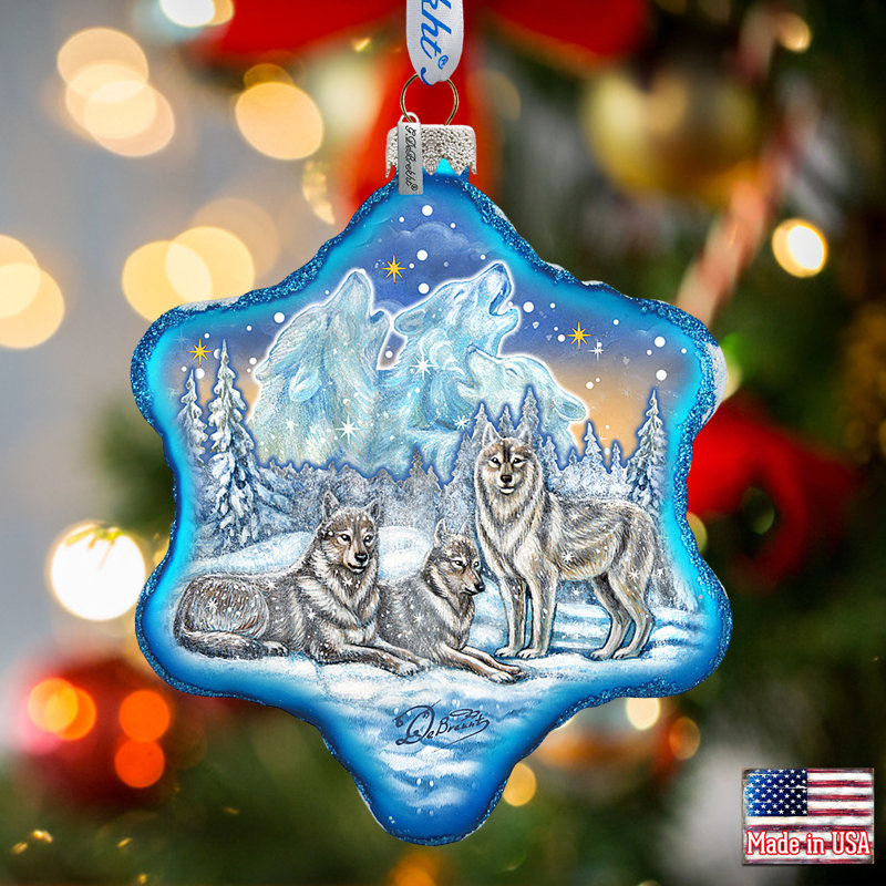 4'' Glass Holiday Shaped Ornament