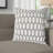 Wool Removable Cover Pillow Throw Authentic Handmade Square Polyester Fill Gray & White Non-Reversible Raised Geometric Trellis With White Cotton Backing-24539539-121671608