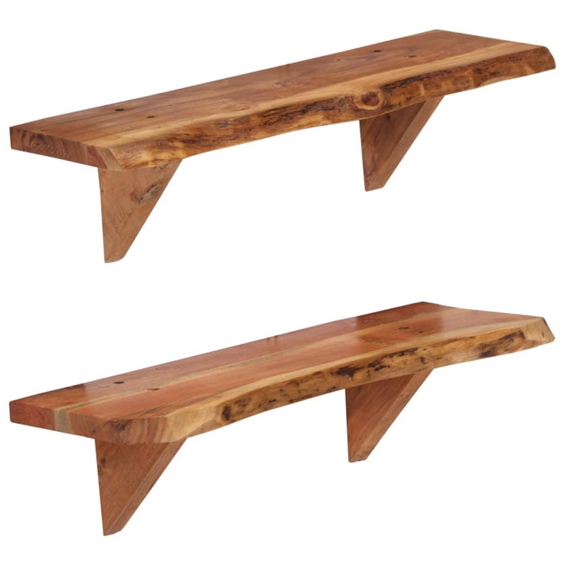 Wall Shelves Floating Shelves Display Shelves Solid Acacia Wood, 7.1" H x 23.6" W x 7.9" D