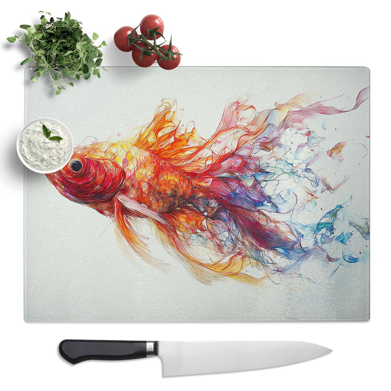 Exotic Fish Vol.3  Glass Chopping Board