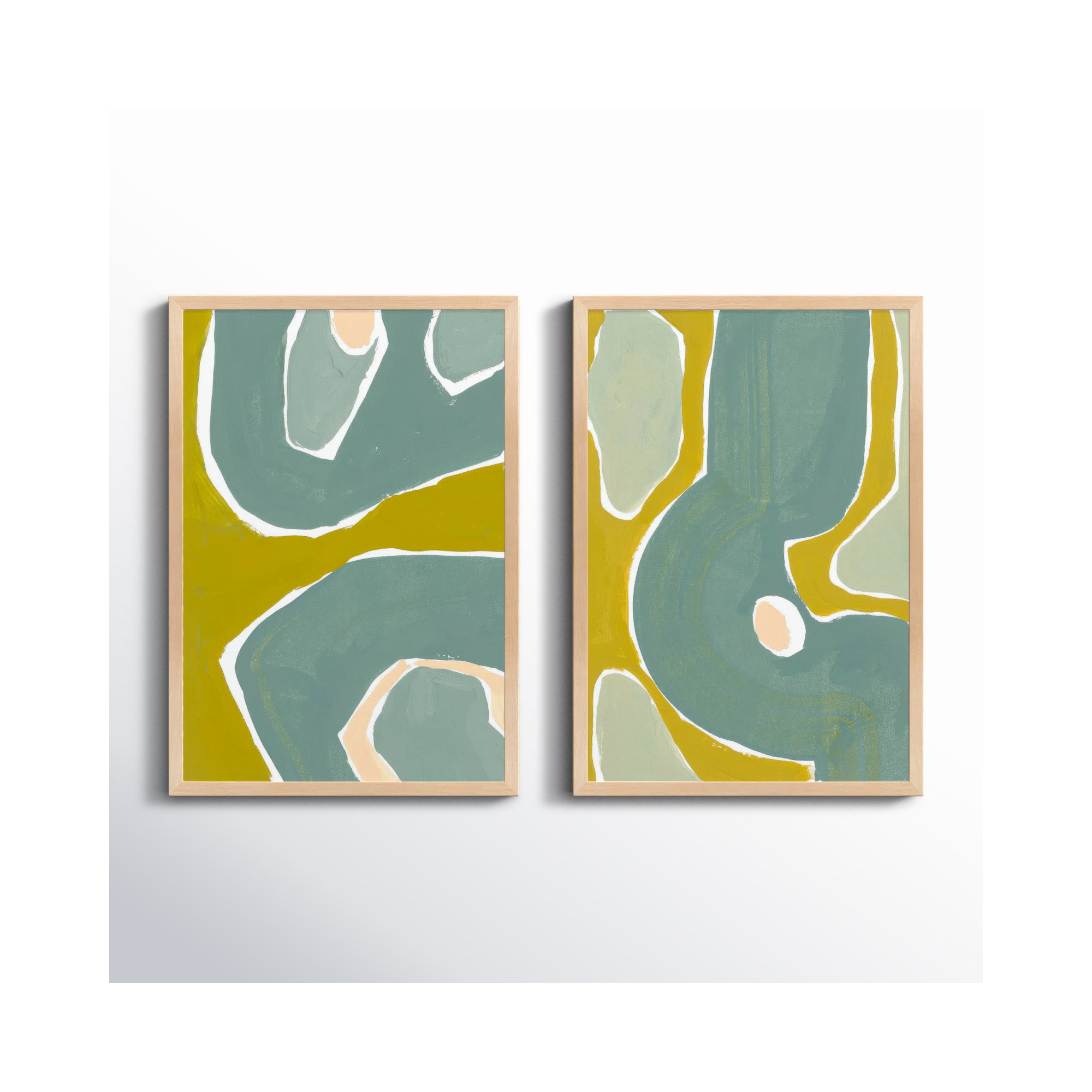 Green On Green by Andrea Stokes, Light Brown, 20" H x 14" W x 1.25" D