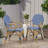 Set of 2 French Bistro Chairs – Aluminum Frame, PE Rattan, Rust-Resistant & Lightweight for Patio