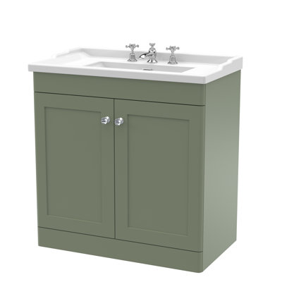 Classique 820mm Single Bathroom Vanity with Drop In Vitreous China Basin