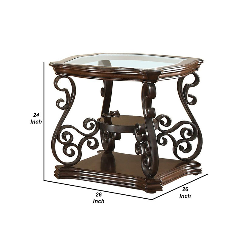 Gratton Glass Top End Table