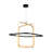 Richas 3 - Light Wrought Iron Dimmable LED Lantern Square / Rectangle Chandelier