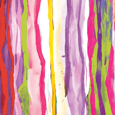 Bright Drippy Lines - Wrapped Canvas Print