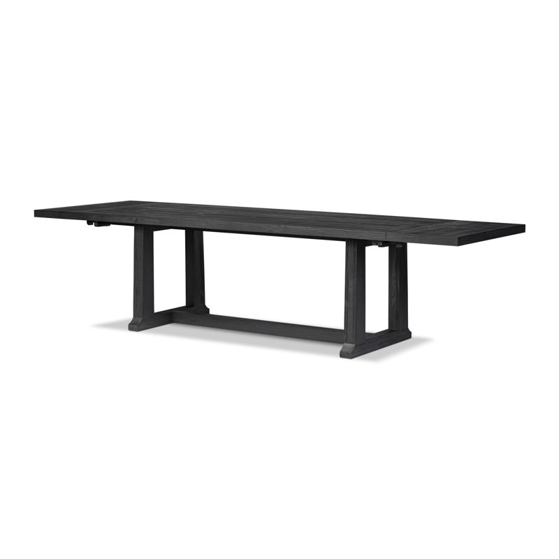 Otto Pine Wood Dining Table, Black