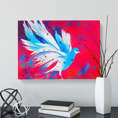 Dove Bird Splash Vol.4 Abstract - Wrapped Canvas