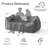 Kirtis Oversized Teddy Fabric Bean Bag Chair Foam Filled Double Seater for Living Room-1901167165