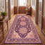Tapis traditionnel persan à médaillon, motif or, rose, gris et ivoire, lavable à la machine, antidérapant, à poils courts, idéal pour l'intérieur et l'extérieur, adapté aux animaux domestiques, pour salon, chambre, salle à manger, entrée, couloir, bureau.-1319769929