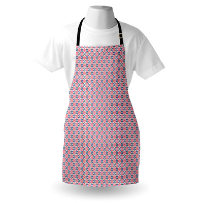 Ambesonne Floral Apron Unisex Retro Spring Leaves Flowers Adult Size Purpleblue Dark Coral