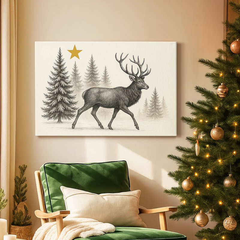 Hearth of Golden Whisper-Premium Gallery Wrapped Canvas, 48" H x 32" W