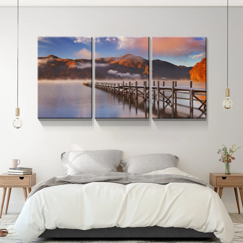 «Bridge Peinture», 3 pièces, H 28 po x l 40 po